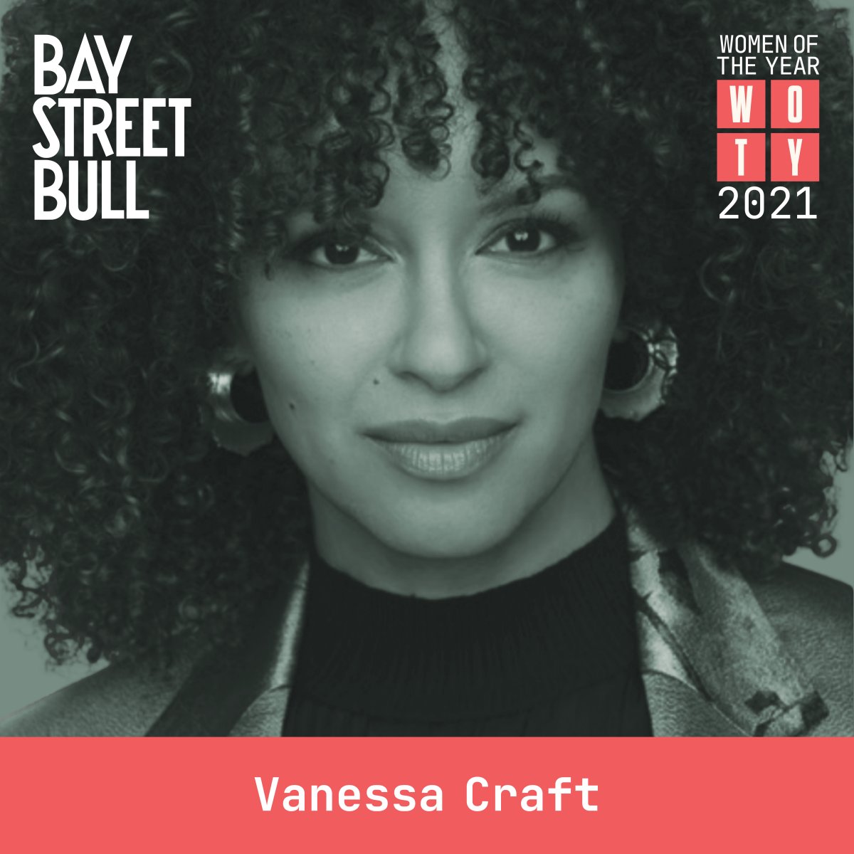 Black and white image of Vanessa Craft