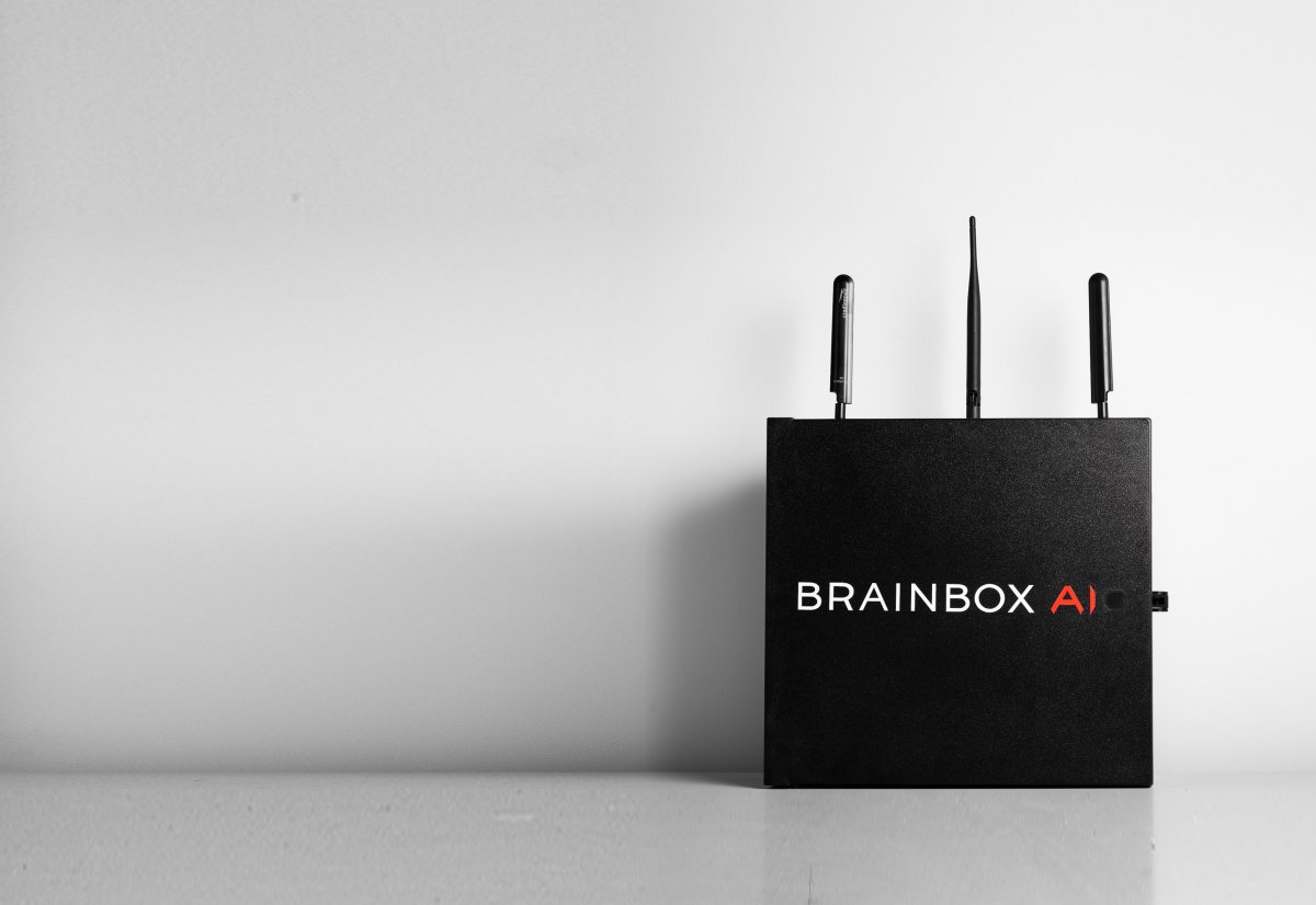 BrainBox AI on a plain white wall