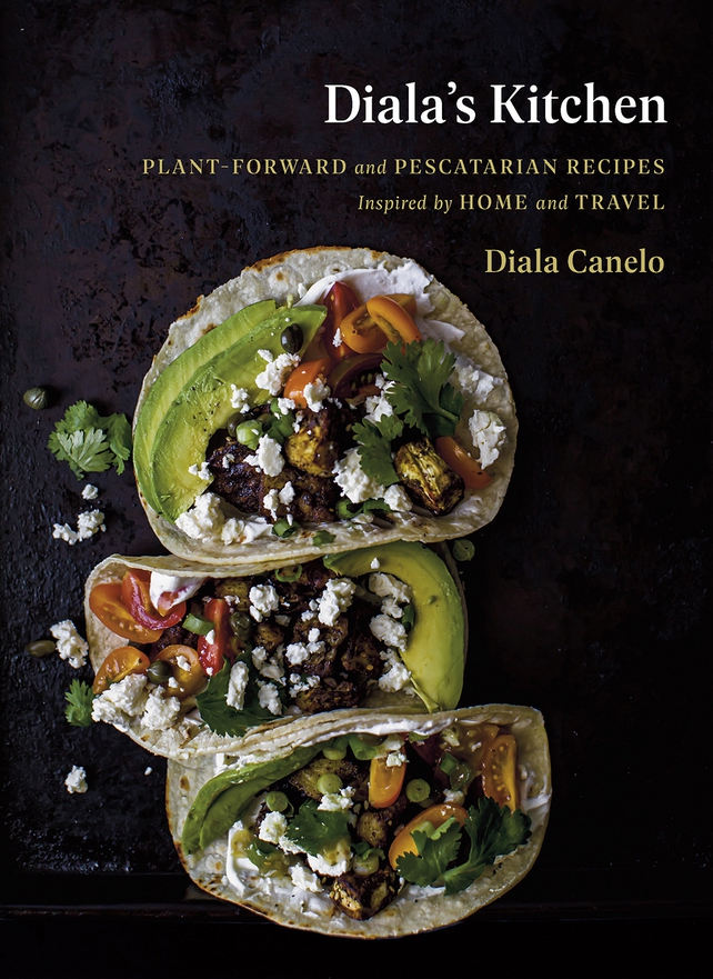 Cookbook cover with avocado, tortilla, tomatoes