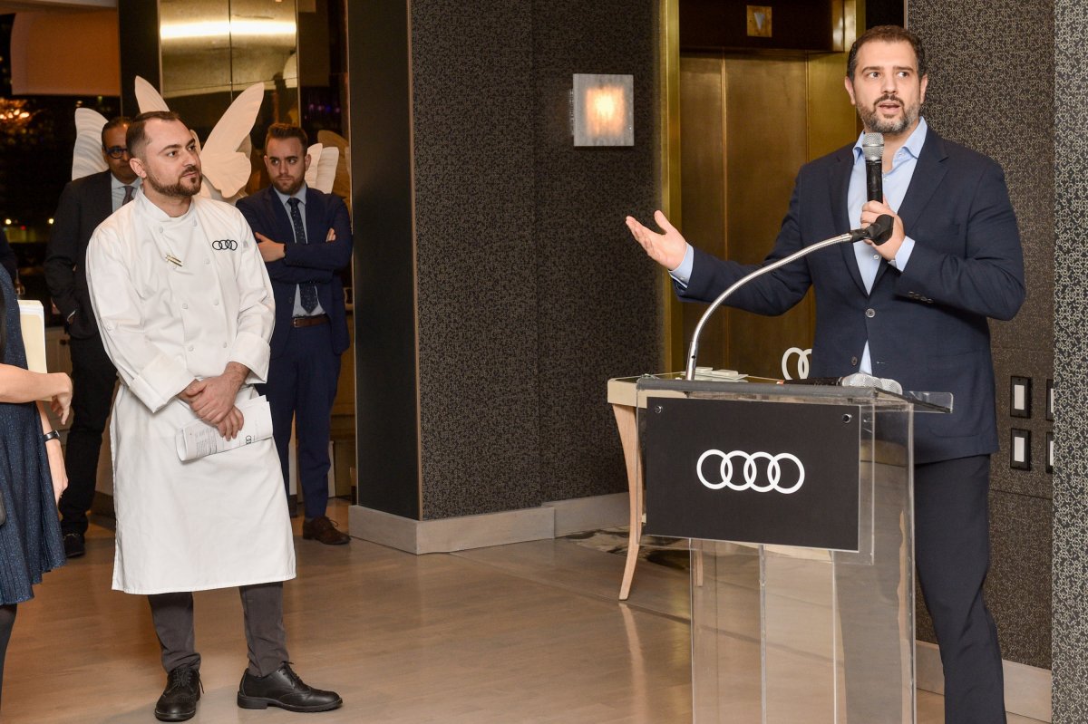 Audi Canada President Vito Paladino introduces Michelin Star chef Daniele Corona.