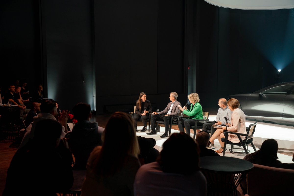 Audi's House of Progress panel of EV experts takes the stage in Montreal.