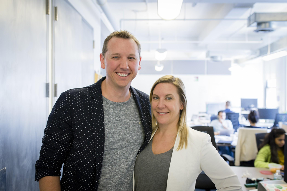 Hyr founders Josh Karam and Erika Mozes