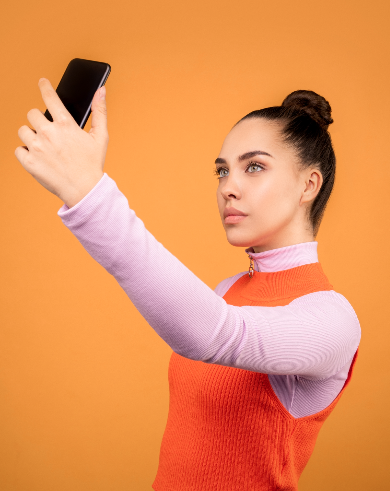 Millennials taking a selfie