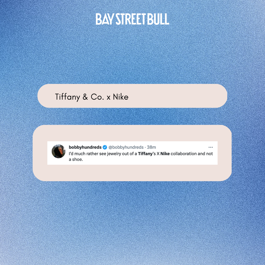 Twitter reaction to Tiffany and co. Nike collaboration