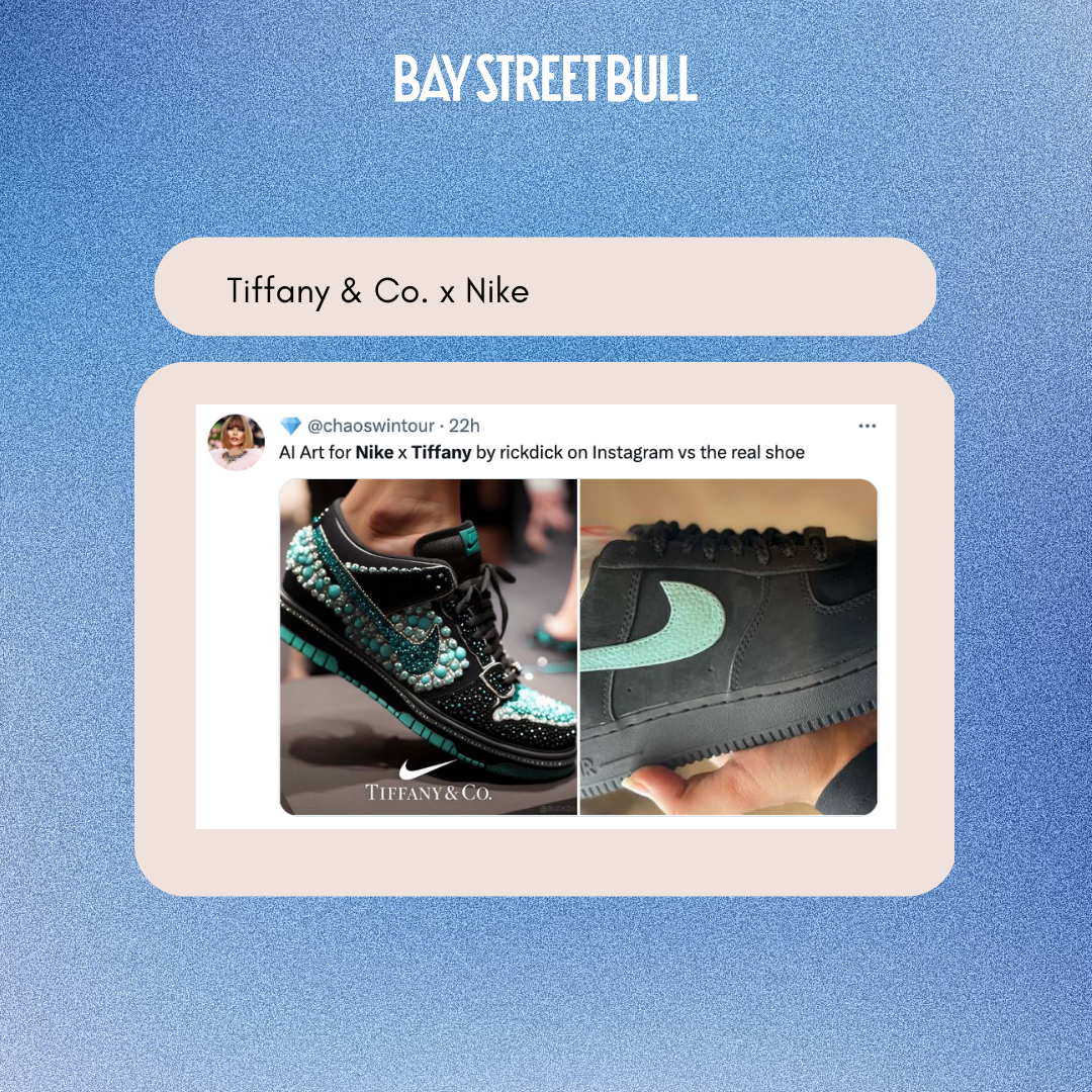 Twitter reaction to Tiffany and co. Nike collaboration