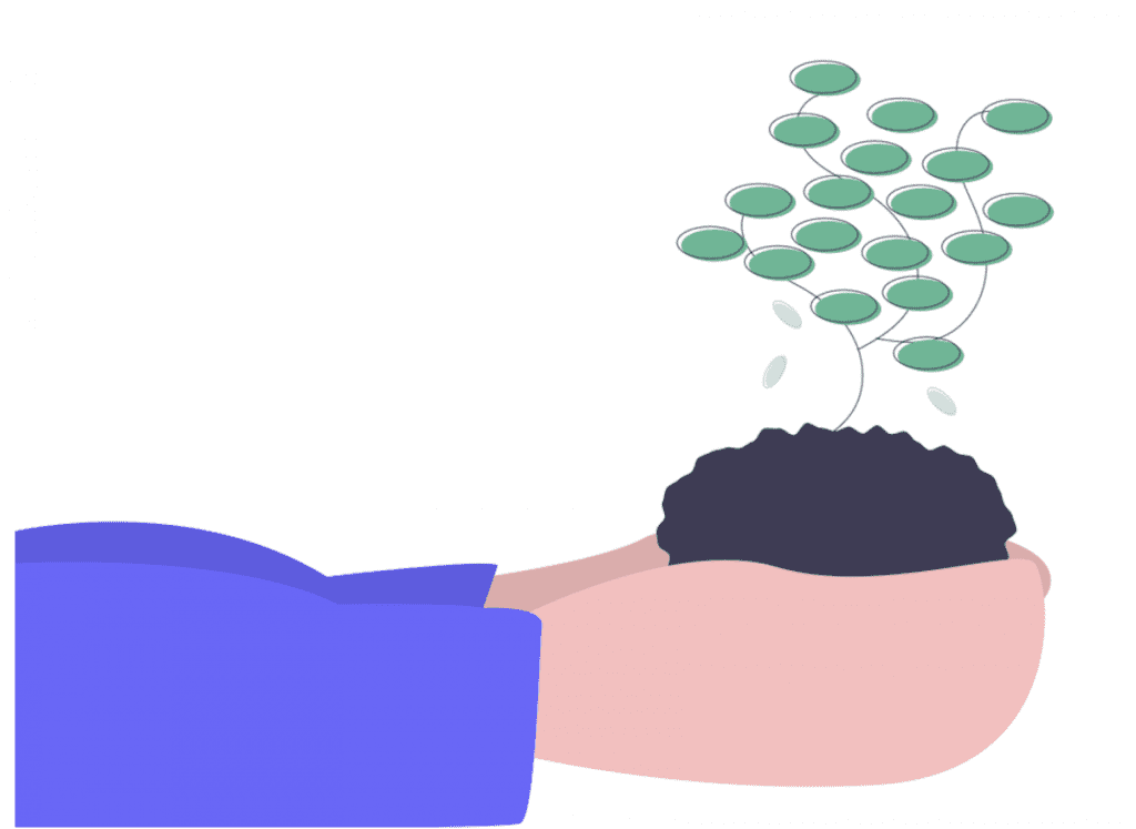 Graphic showing a plant sprouting, which represents the cleantech opportunities post-COVID-19