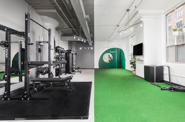 Silofit gym with workout equipment 