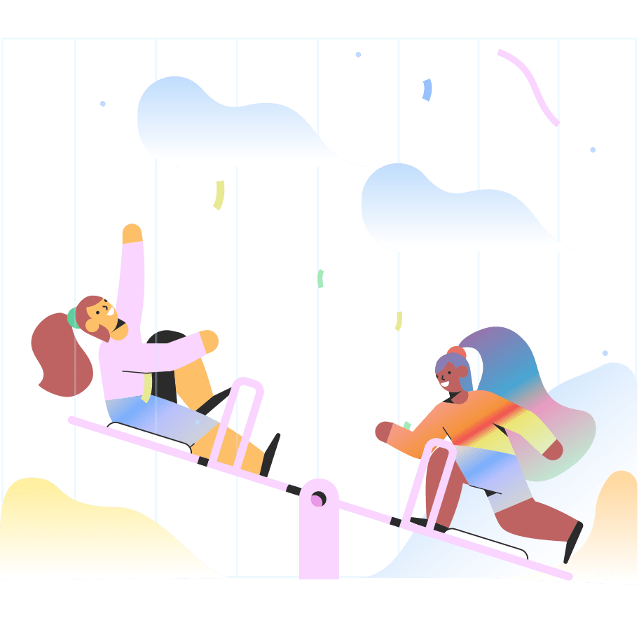 Graphic of playing on a playground to represent the time period when a girl's confidence drops.