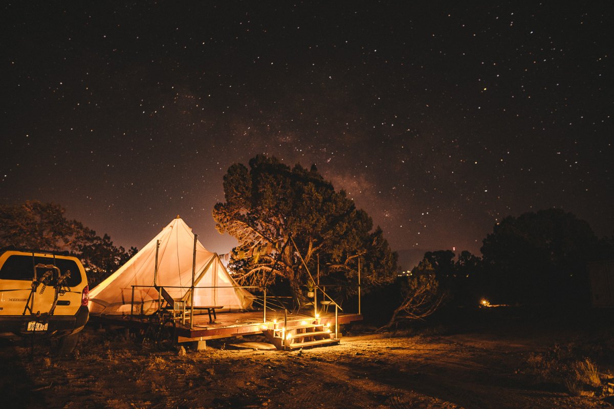 A Hipcamp location under the stars